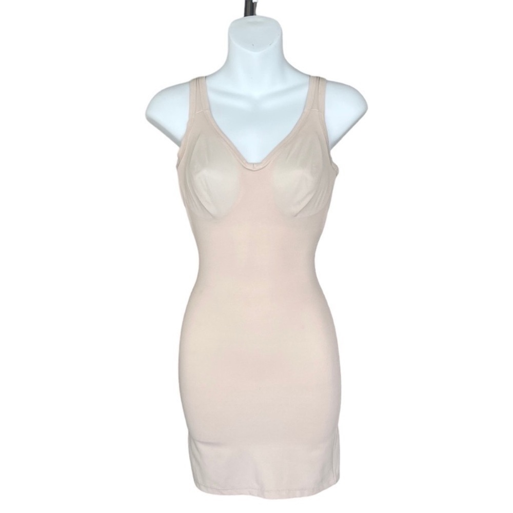 Flexees Nude Full Body Control Slip Shapewear 34D Seamless